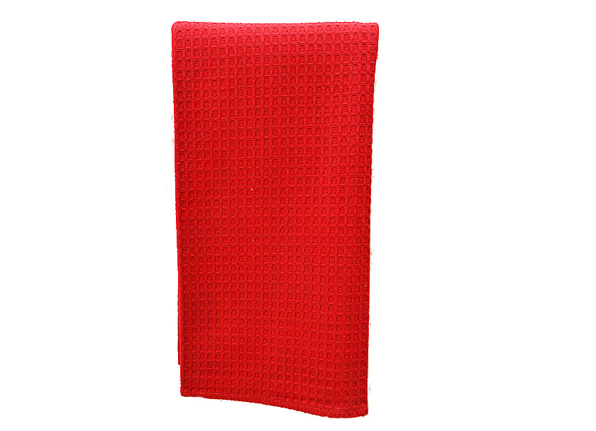 Red Waffle Weaves Kitchen Towels